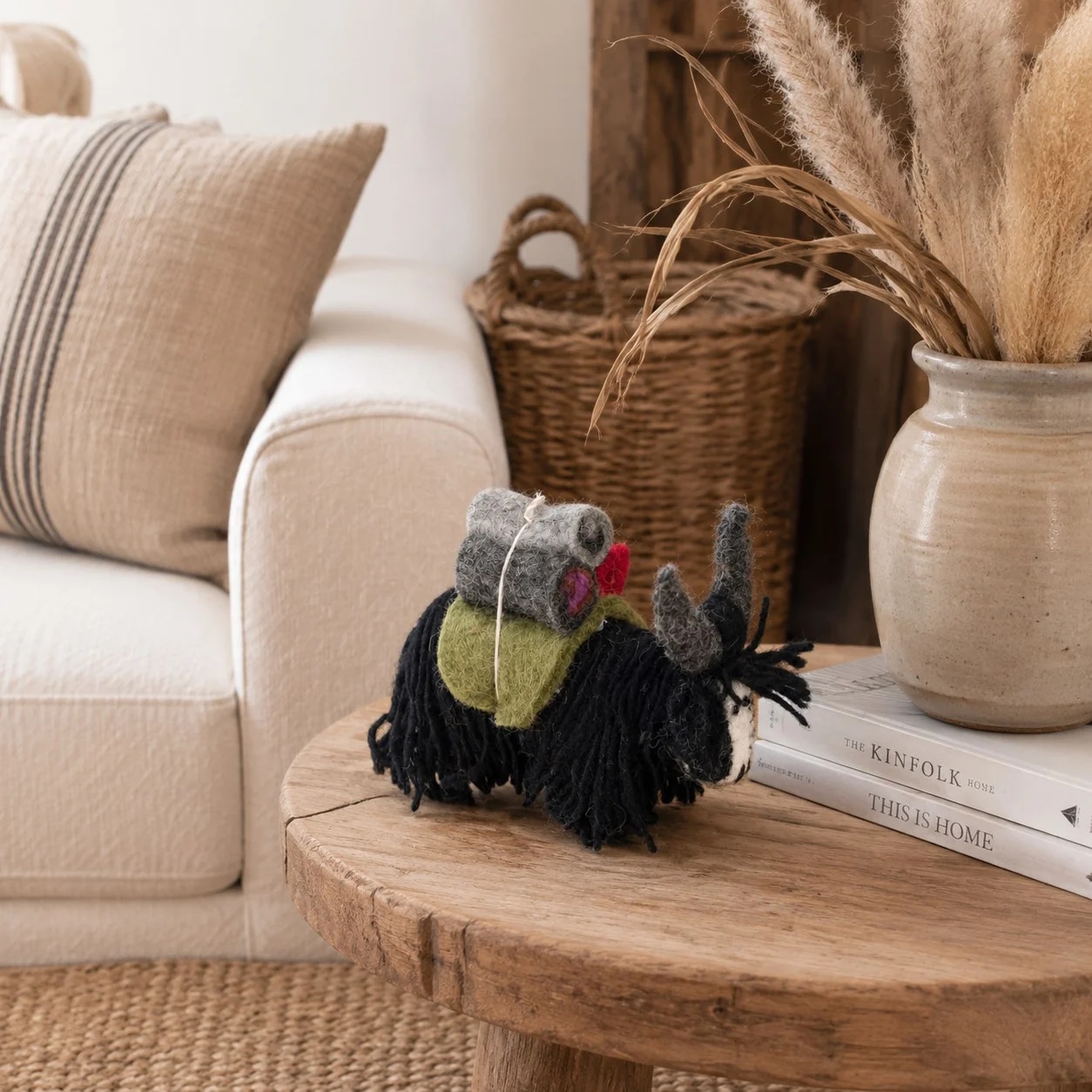 Handmade Nepal Wool Felt Yak Ornament